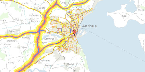 Trafikstøjkort på Ålborggade 28, 5. 10, 8000 Aarhus C