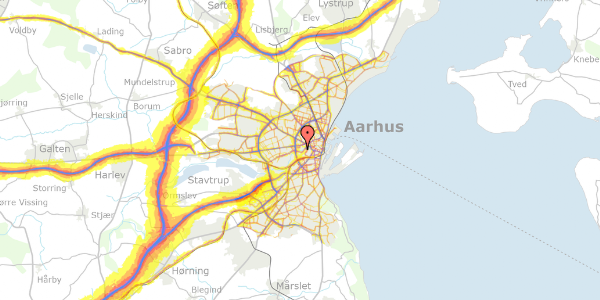 Trafikstøjkort på Åparken 6, st. 3, 8000 Aarhus C