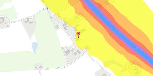Trafikstøjkort på Højbjerg Huse 33, 8840 Rødkærsbro