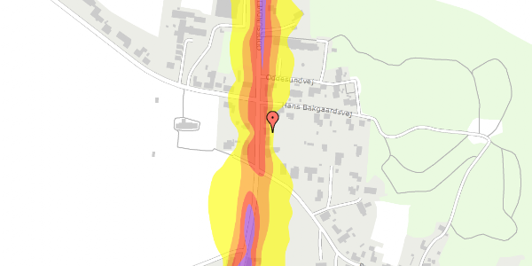 Trafikstøjkort på Oddesundvej 269, 7760 Hurup Thy