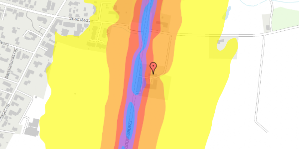 Trafikstøjkort på Oddesundvej 121, 7752 Snedsted