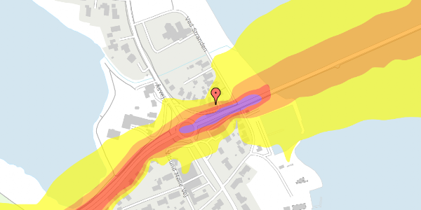 Trafikstøjkort på Åsvej 87, 7700 Thisted