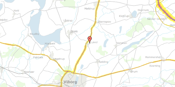 Trafikstøjkort på Gl. Aalborgvej 21, 8830 Tjele