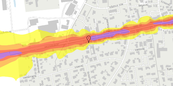 Trafikstøjkort på Mejerigården 6, st. th, 8830 Tjele