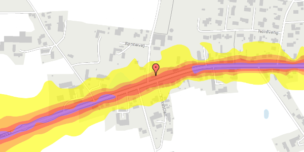 Trafikstøjkort på Nymarksvej 2, 8830 Tjele