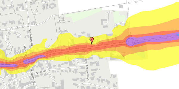 Trafikstøjkort på Randersvej 27, 8830 Tjele