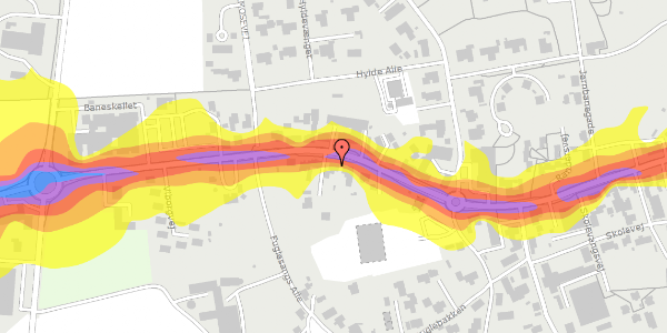 Trafikstøjkort på Viborgvej 11, 8830 Tjele