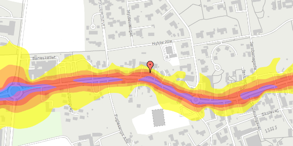 Trafikstøjkort på Viborgvej 14, 8830 Tjele