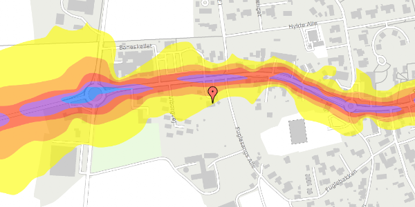 Trafikstøjkort på Viborgvej 25, 8830 Tjele