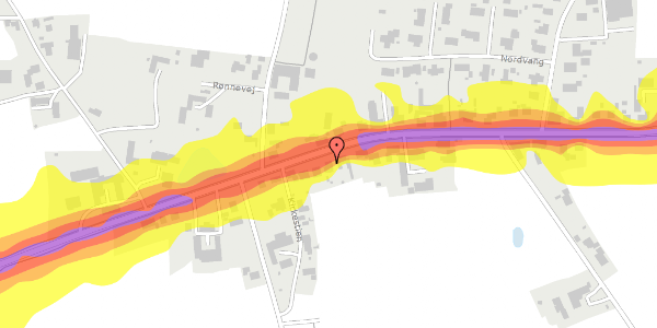 Trafikstøjkort på Viborgvej 81, 8830 Tjele