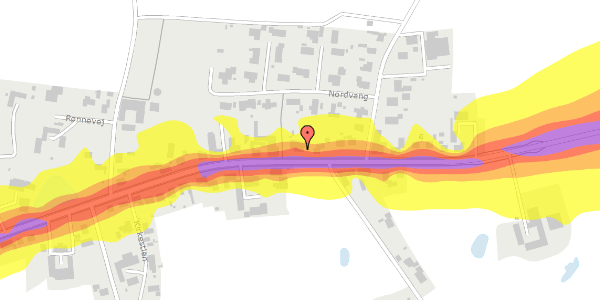 Trafikstøjkort på Viborgvej 84, 8830 Tjele