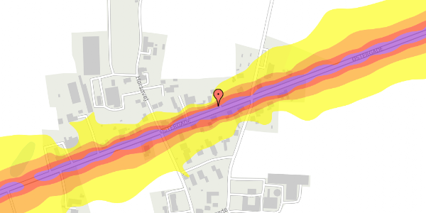 Trafikstøjkort på Østergade 109, 8830 Tjele