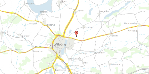 Trafikstøjkort på Bjerringholmvej 10, 8800 Viborg