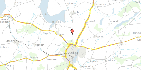 Trafikstøjkort på Brunbankevej 6, 8800 Viborg
