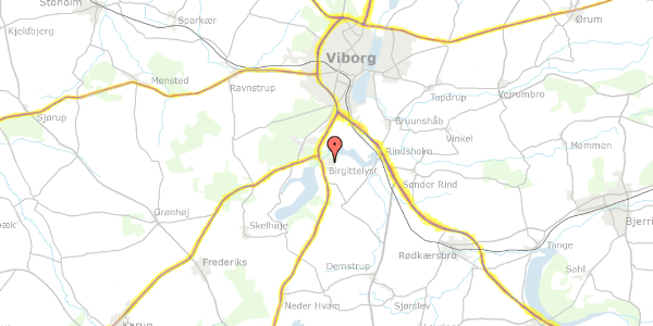 Trafikstøjkort på Fyrrestien 16, 8800 Viborg