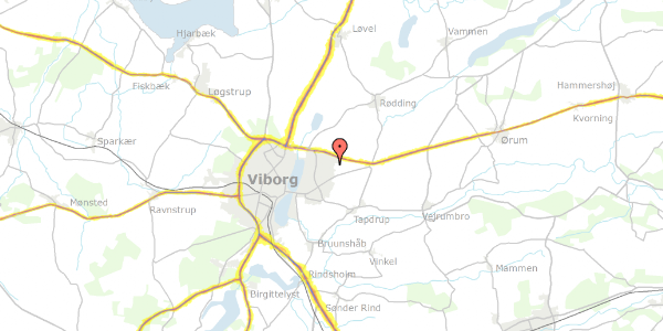 Trafikstøjkort på Hedelyngen 33, 8800 Viborg