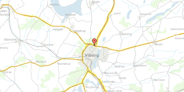 Trafikstøjkort på Hjulmagervej 19, 8800 Viborg