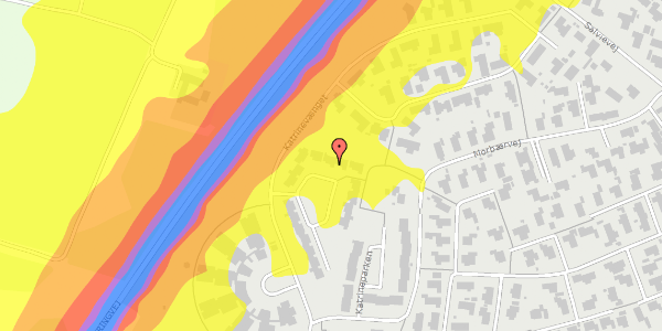 Trafikstøjkort på Katrineparken 9, 8800 Viborg