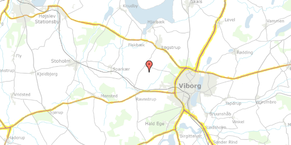 Trafikstøjkort på Kirkebækvej 137, 8800 Viborg