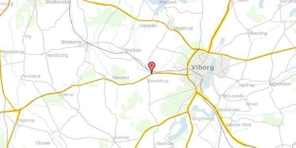 Trafikstøjkort på Kirkevej 13, 8800 Viborg