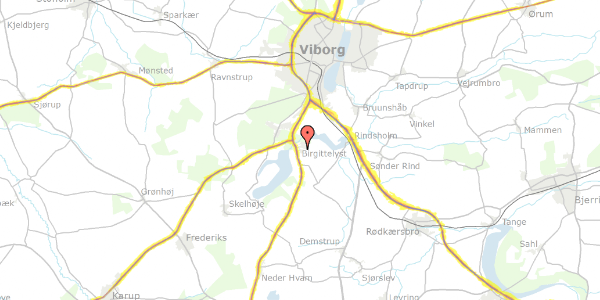 Trafikstøjkort på Lyngstien 10, 8800 Viborg