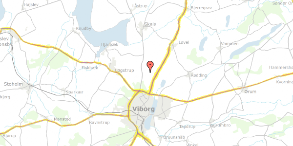 Trafikstøjkort på Løgstørvej 28, 8800 Viborg
