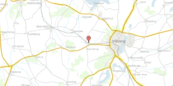 Trafikstøjkort på Nybrovej 6, 8800 Viborg