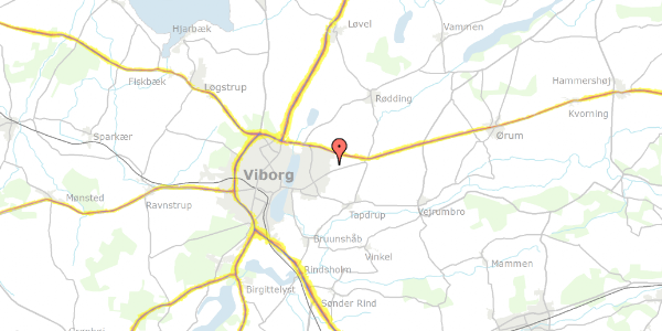 Trafikstøjkort på Skaldehøjvej 133, 8800 Viborg