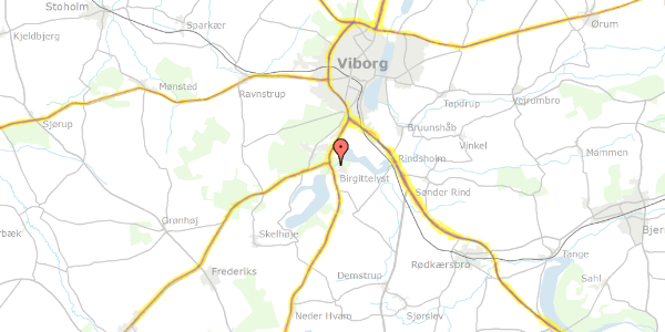 Trafikstøjkort på Vejlevej 25C, 8800 Viborg