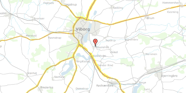 Trafikstøjkort på Vinkelvej 69, 8800 Viborg