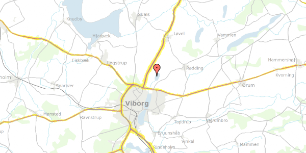 Trafikstøjkort på Aalborgvej 154, 8800 Viborg