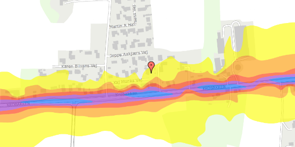 Trafikstøjkort på Kaj Munks Vej 7, 9460 Brovst