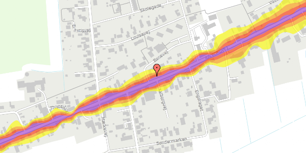 Trafikstøjkort på Aalborgvej 17, 1. , 9460 Brovst