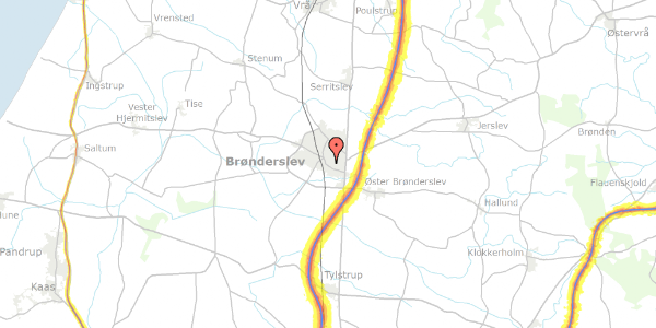 Trafikstøjkort på Algade 111, 9700 Brønderslev