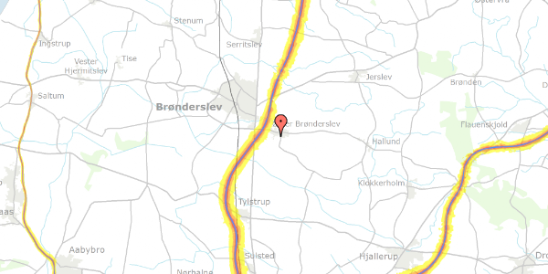 Trafikstøjkort på Engvej 35, 9700 Brønderslev