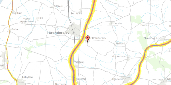 Trafikstøjkort på Engvej 41, 9700 Brønderslev