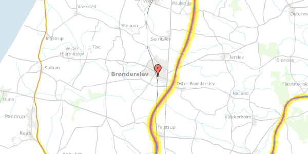 Trafikstøjkort på Hirsholmene 2, 9700 Brønderslev