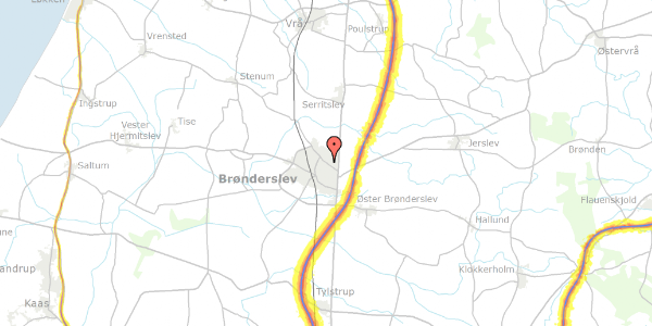 Trafikstøjkort på Markedsvej 62, 9700 Brønderslev