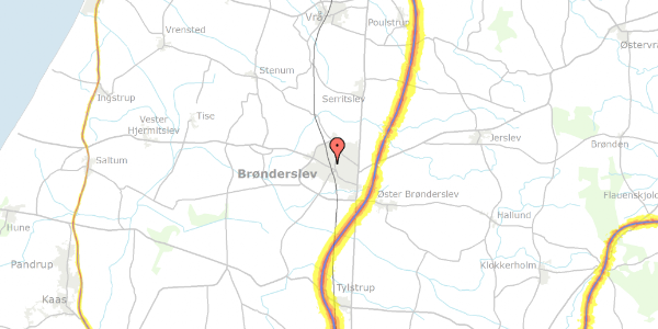 Trafikstøjkort på Nørre Alle 5, 9700 Brønderslev