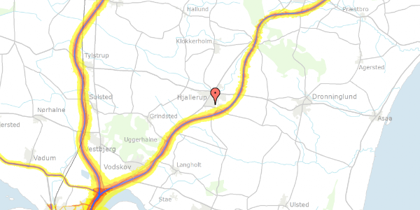 Trafikstøjkort på Hegely 198, 9320 Hjallerup