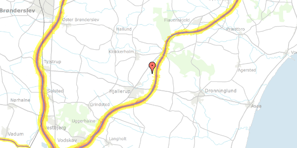 Trafikstøjkort på Katholmvej 5, 9320 Hjallerup