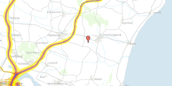 Trafikstøjkort på Mosedalsvej 1, 9330 Dronninglund