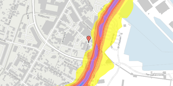 Trafikstøjkort på Boensgade 4, 1. th, 9900 Frederikshavn