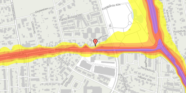 Trafikstøjkort på Nørregade 12, 9900 Frederikshavn