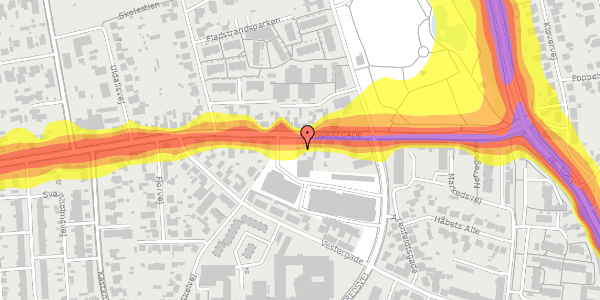 Trafikstøjkort på Nørregade 27, 9900 Frederikshavn