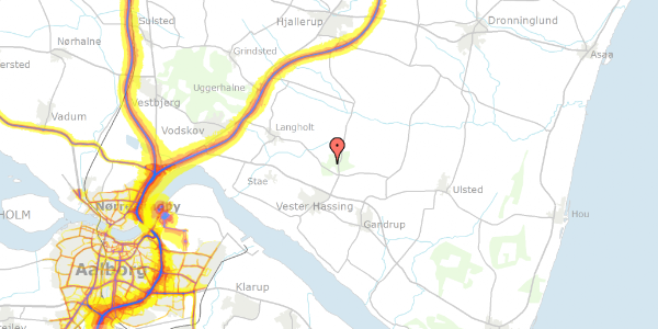 Trafikstøjkort på Heden 22, 9310 Vodskov