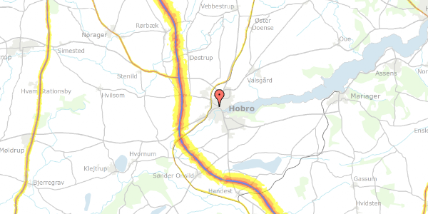 Trafikstøjkort på Jernbanegade 48, 1. tv, 9500 Hobro