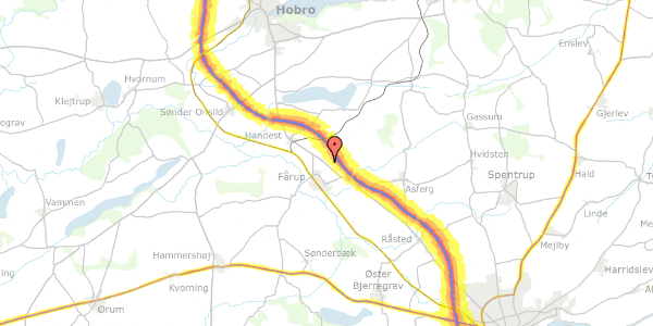 Trafikstøjkort på Randersvej 149, 8990 Fårup