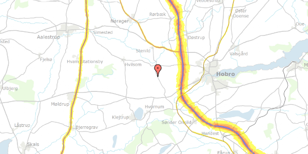 Trafikstøjkort på Valdemarsvej 6, 9500 Hobro