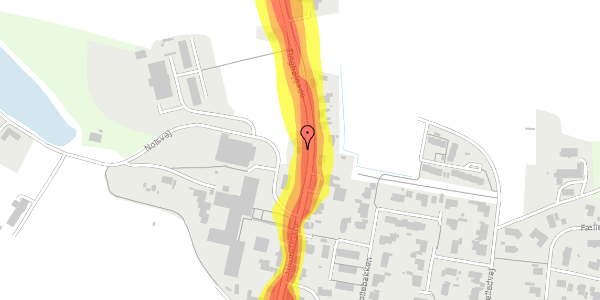 Trafikstøjkort på Tinghøjgade 45, 9493 Saltum